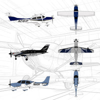 Custom Aircraft Drawing & Logo Design