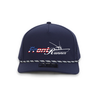 Front Runner - 5 Panel Rope Performance Snapback - Navy Hat