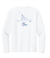Vilano Boatworks 47 – White Performance Long Sleeve Tee