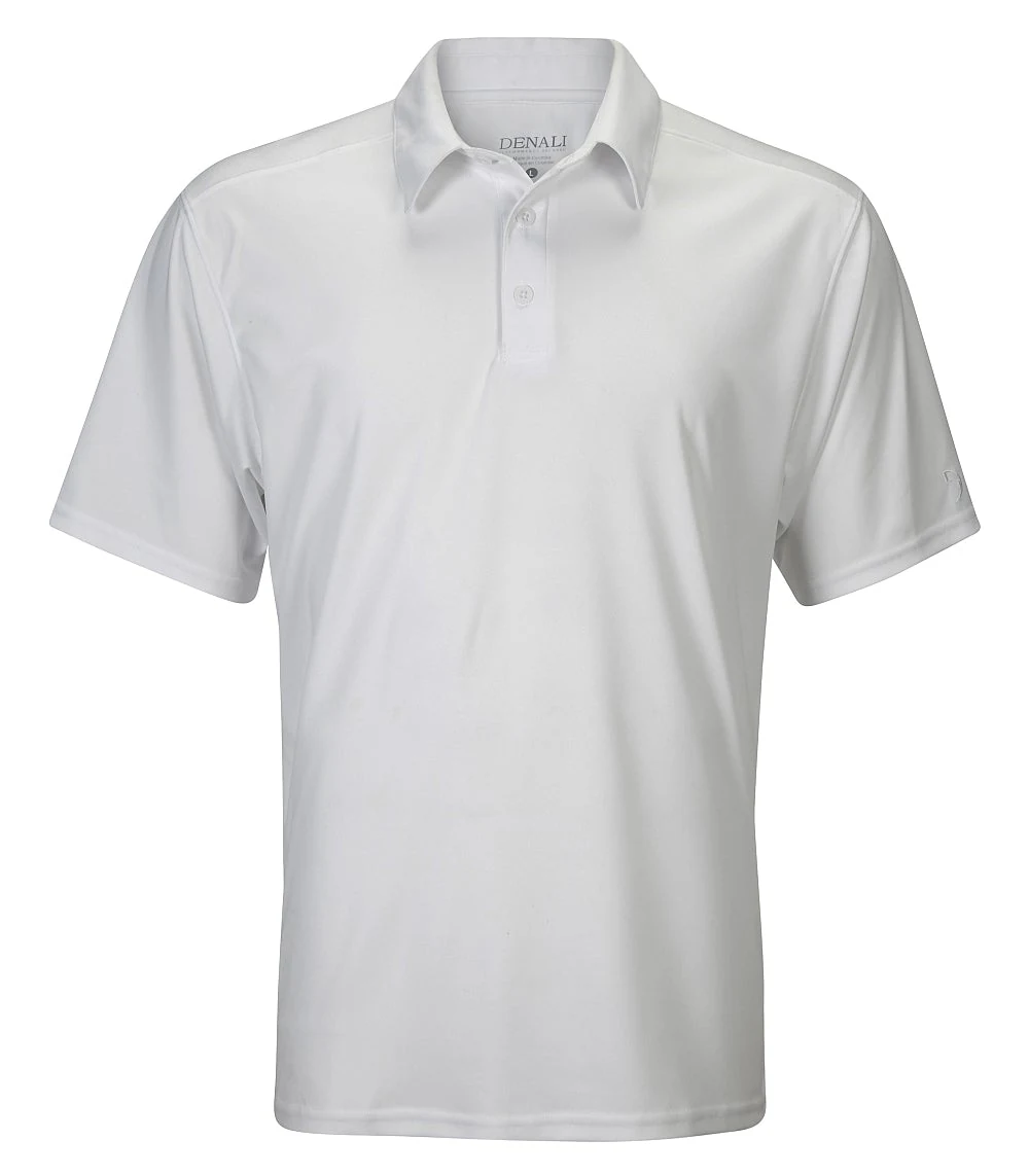 Denali 41615 Men's ProtectUV Short Sleeve Polo · White · front · Garment reference