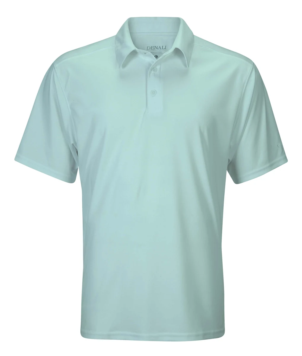 Denali 41615 Men's ProtectUV Short Sleeve Polo · Seafrost · front · Garment reference
