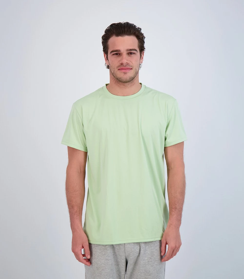 Denali 42325 Men's Teaser Short Sleeve Sun Protective Shirt · Green Tea · front · Garment reference