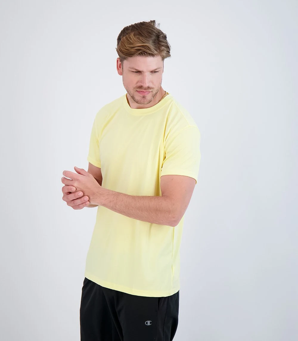 Denali 42325 Men's Teaser Short Sleeve Sun Protective Shirt · Fighting Lady Yellow · front · Garment reference