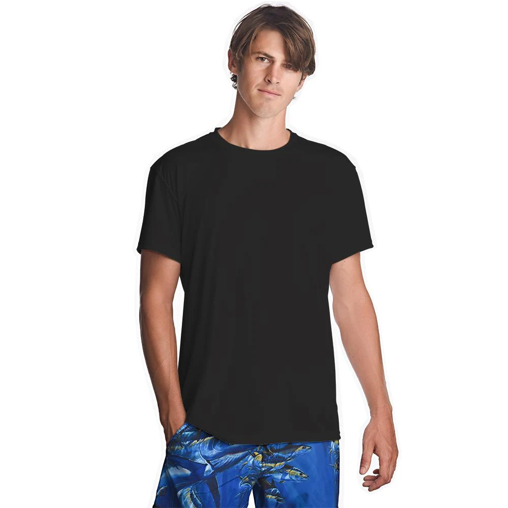 Denali 42325 Men's Teaser Short Sleeve Sun Protective Shirt · Black · front · Garment reference