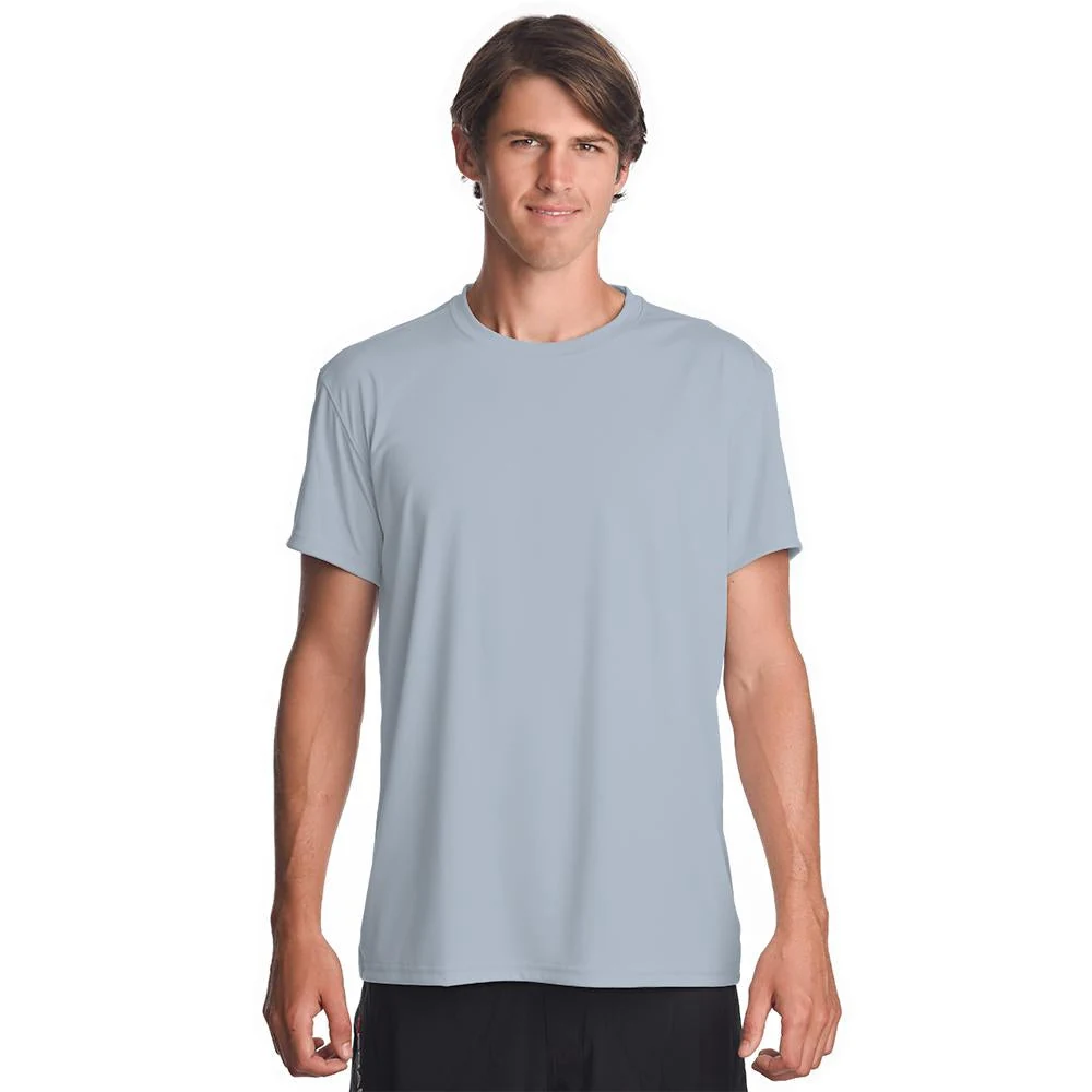 Denali 42325 Men's Teaser Short Sleeve Sun Protective Shirt · Bliss Blue · front · Garment reference