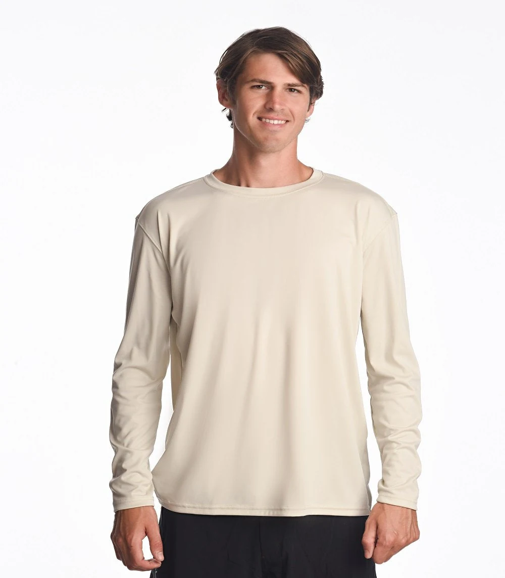 Denali 42327 Men's Teaser Long Sleeve Sun Protective Shirt · Bermuda Tan · front · Garment reference