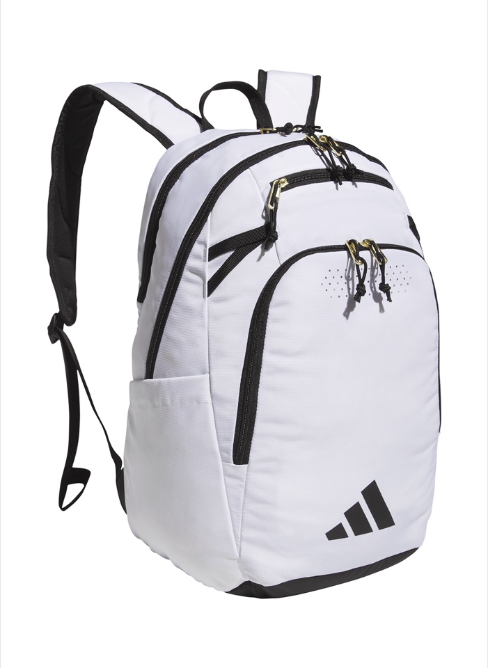 Adidas AD700 Defender 5 Backpack · White / Gold Metallic / Black · Supplier photo