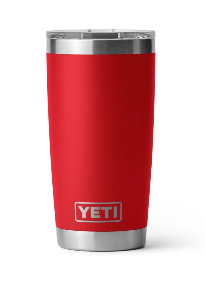 YETI YRAM20 Rambler 20 oz Tumbler · Rescue Red · Supplier photo