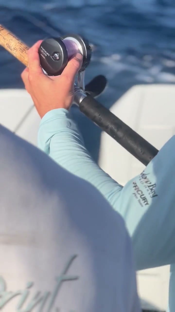 Custom sleeve print detail during a fishing trip