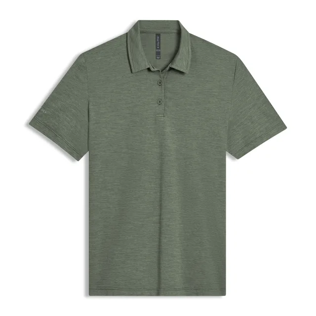 MENS - LOW PRO TECH POLO S/S · DARK OLIVE HEATHERED · Supplier photo