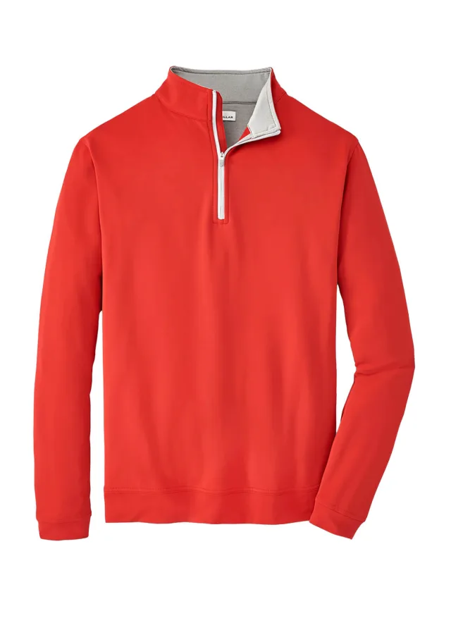 Peter Millar Men's Perth Performance Quarter-Zip · Red 3 · Supplier photo