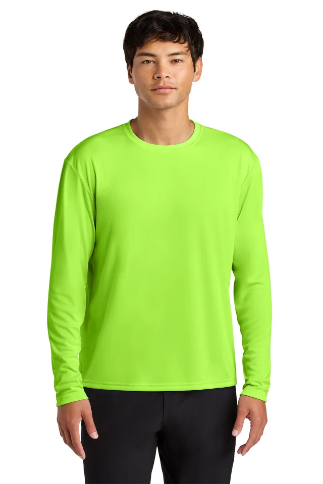 A4 Cooling Performance Long Sleeve Tee · Lime · front · Garment reference