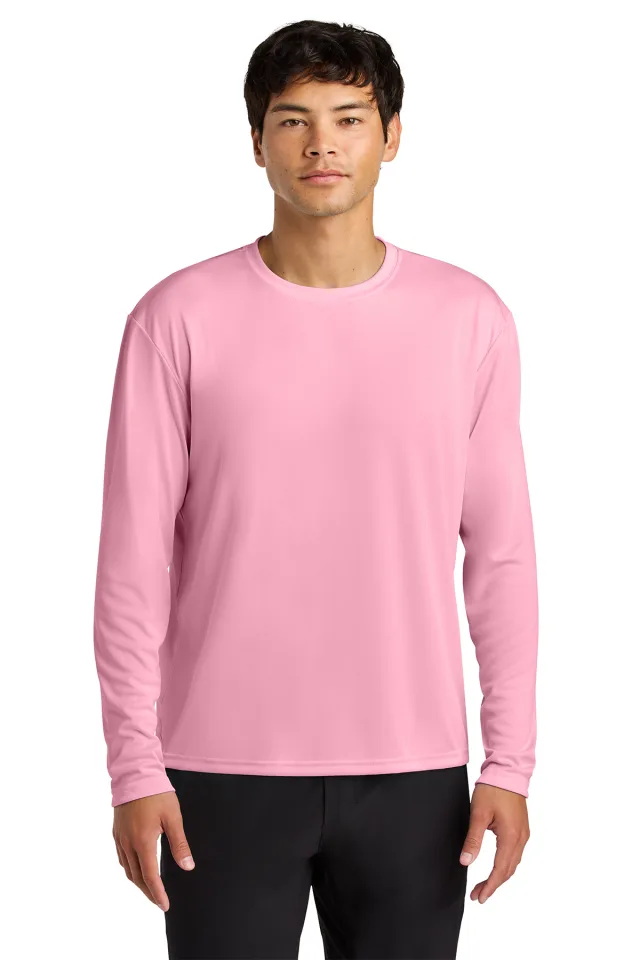A4 Cooling Performance Long Sleeve Tee · Pink · front · Garment reference