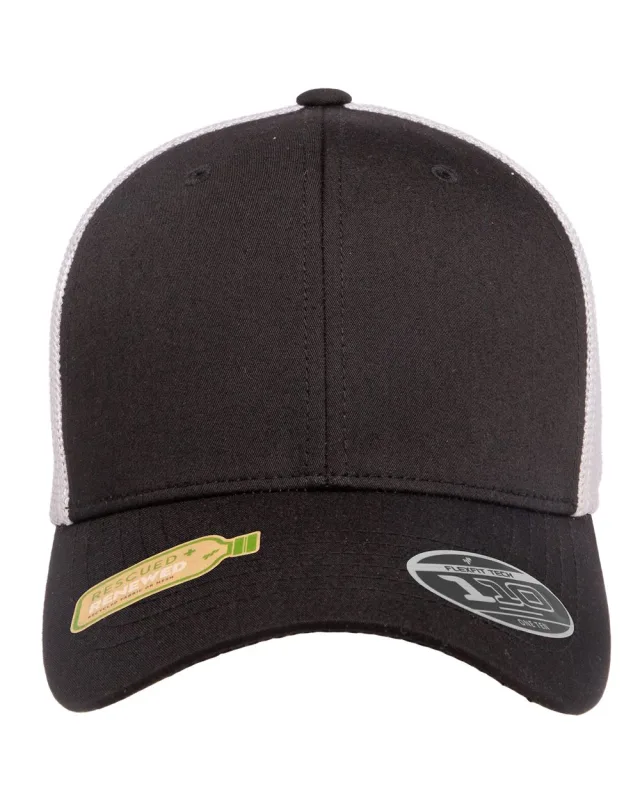 110R 110® Recycled Mesh Cap · Black/ White · front · Garment reference