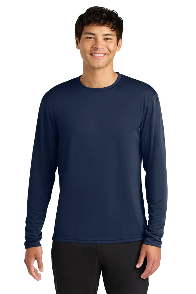 A4 Cooling Performance Long Sleeve Tee · Navy · front · Garment reference