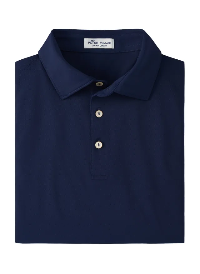 Peter Millar Men's Solid Stretch Polo · Navy · Supplier photo