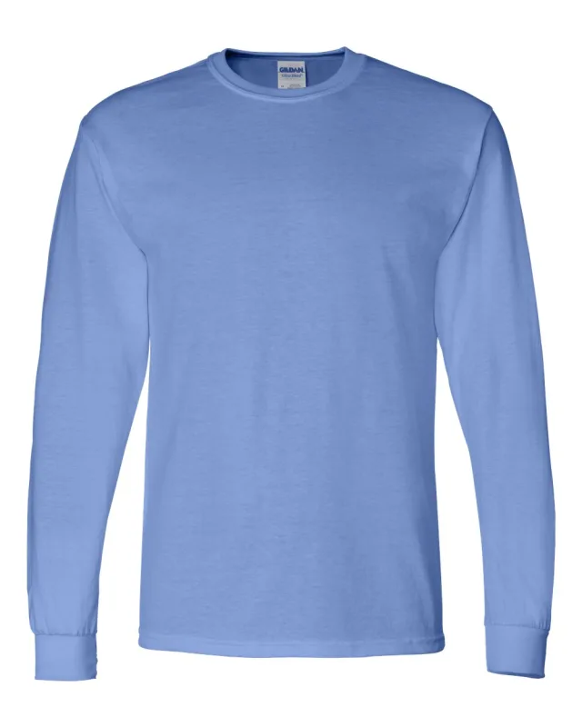8400 Unisex DryBlend® 50/50 Long Sleeve T-Shirt · Carolina Blue · front · Garment reference