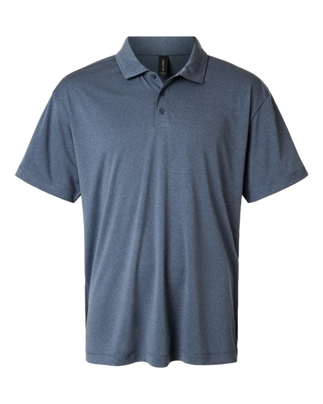 41800 Men's Pro-Lock Performance Polo · Heather Navy · front · Garment reference