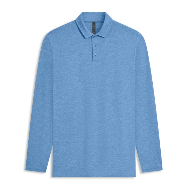 MENS - LOW PRO TECH POLO L/S · BAHAMA HEATHERED · Supplier photo