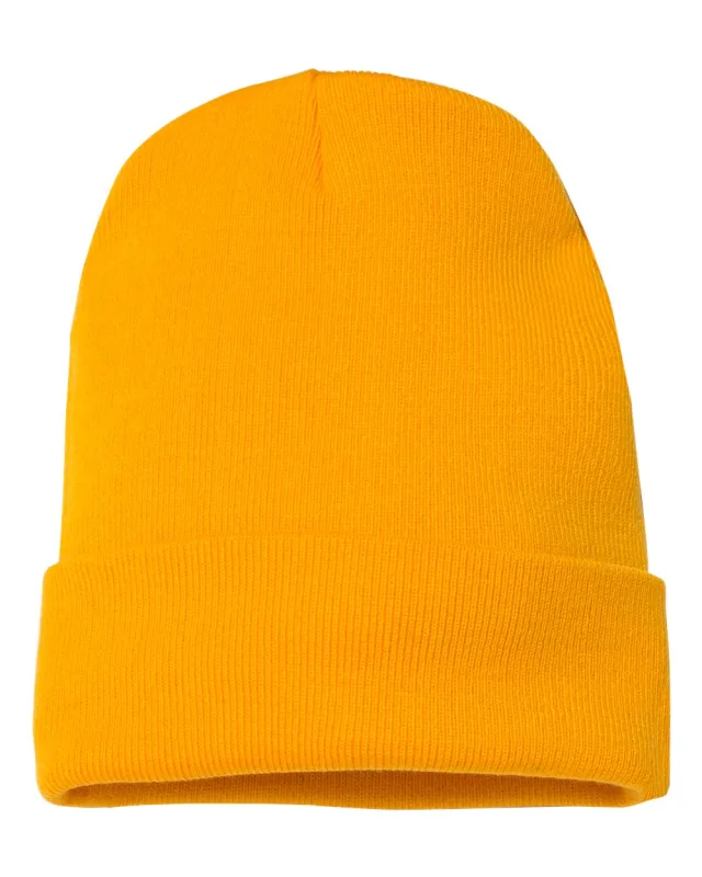 1501KC Cuffed Beanie · Gold · front · Garment reference