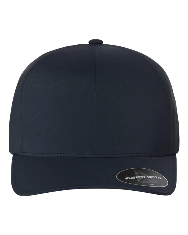 180 Delta® Seamless Cap · Navy · front · Garment reference