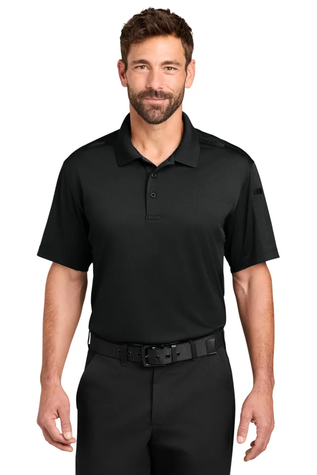 CornerStone® Workwear Pro Tactical Polo · Black · front · Garment reference