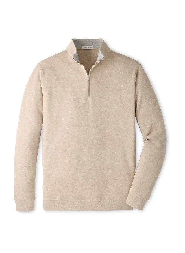 Peter Millar Men's Crown Comfort Quarter-Zip · Stone · Supplier photo