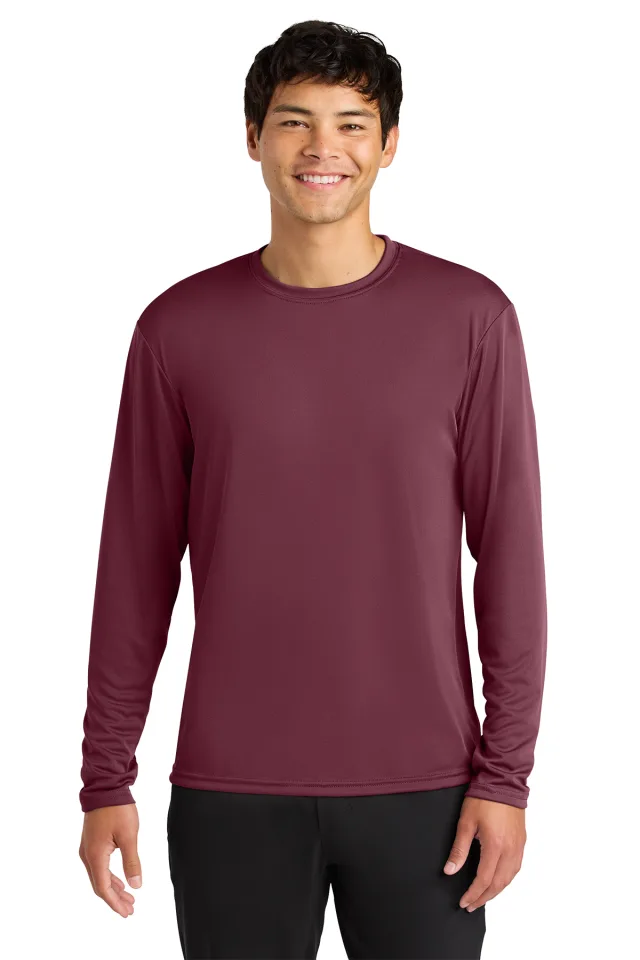 A4 Cooling Performance Long Sleeve Tee · Cardinal · front · Garment reference