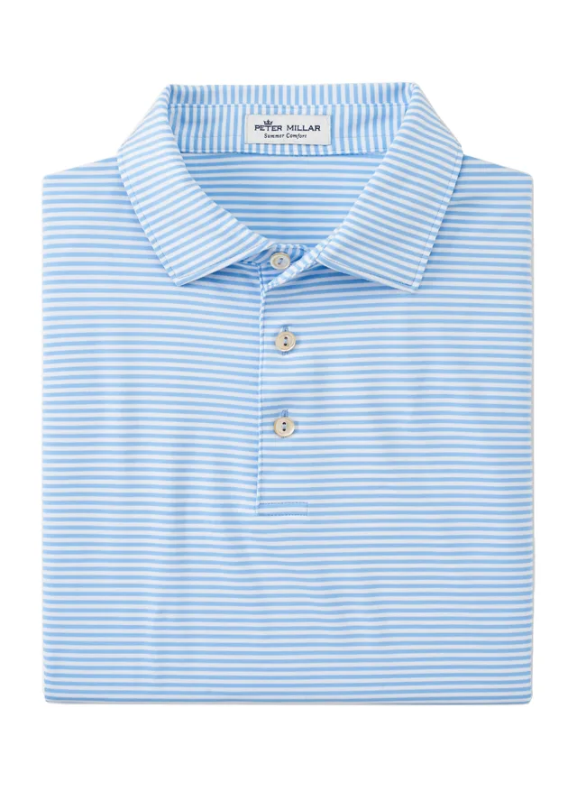 Peter Millar Men's Hales Performance Polo · Cottage Blue · Supplier photo
