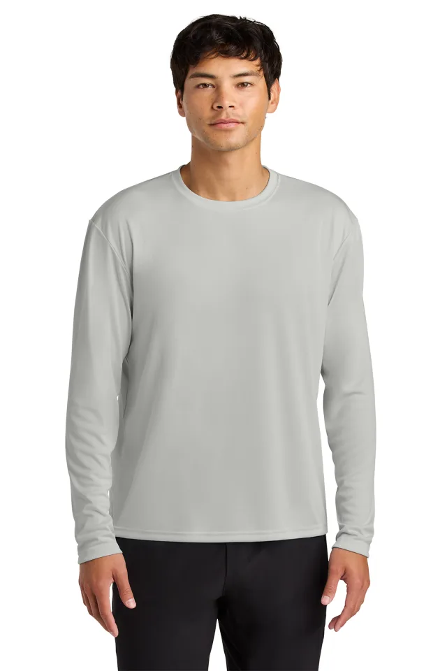 A4 Cooling Performance Long Sleeve Tee · Silver · front · Garment reference