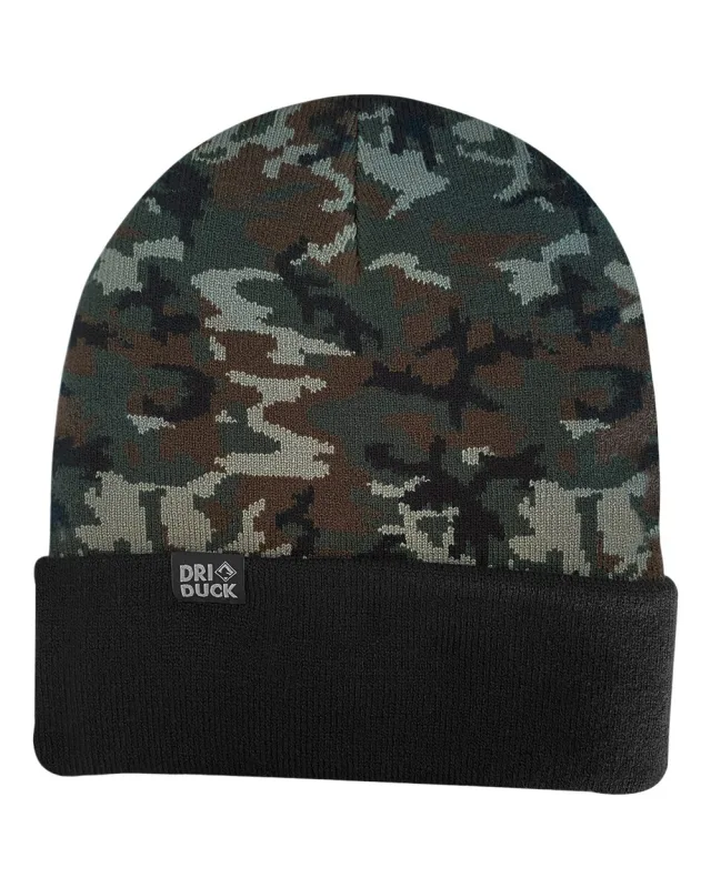 3523 Coleman Cuffed Beanie · Green Woodland Camo · front · Garment reference