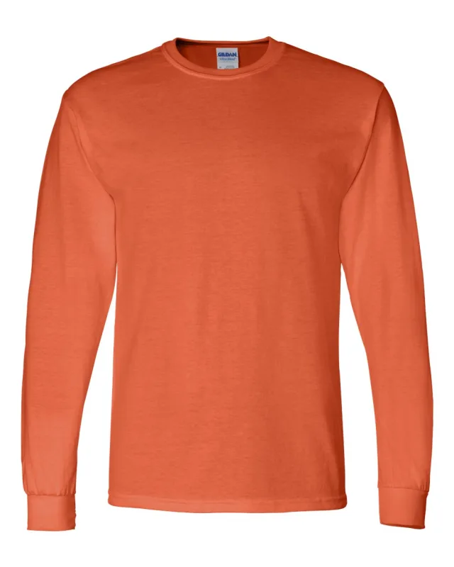 8400 Unisex DryBlend® 50/50 Long Sleeve T-Shirt · Orange · front · Garment reference