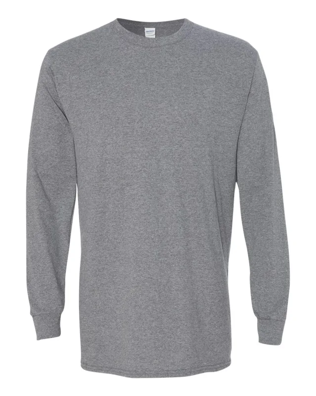 5400 Unisex Heavy Cotton™ Long Sleeve T-Shirt · Graphite Heather · front · Garment reference