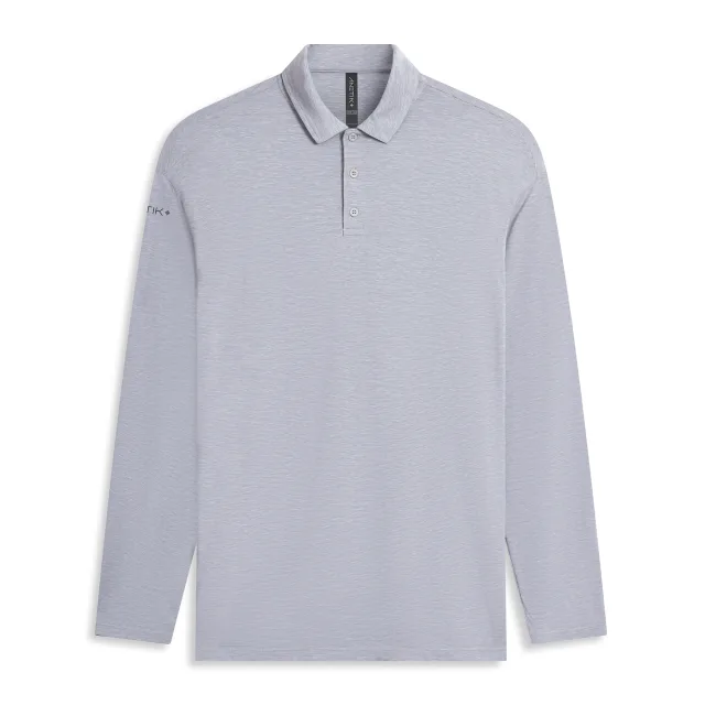 MENS - LOW PRO TECH POLO L/S · ALLOY HEATHERED · Supplier photo