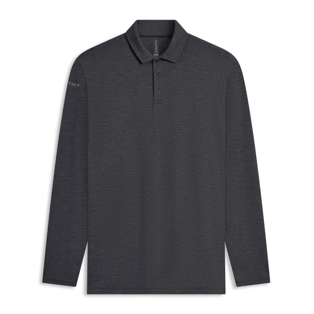 MENS - LOW PRO TECH POLO L/S · CHARCOAL HEATHERED · Supplier photo