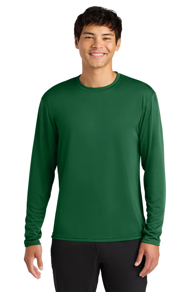 A4 Cooling Performance Long Sleeve Tee · Forest · front · Garment reference