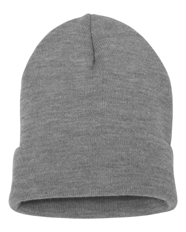 1501KC Cuffed Beanie · Heather · front · Garment reference