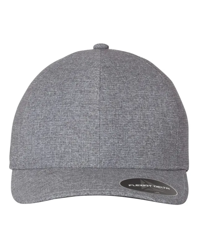 180 Delta® Seamless Cap · Melange Blue · front · Garment reference