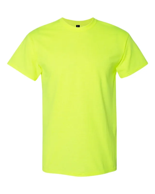 8000 Unisex DryBlend® T-Shirt · Safety Green · front · Garment reference