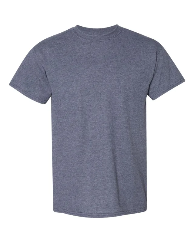 8000 Unisex DryBlend® T-Shirt · Heather Dark Navy · front · Garment reference