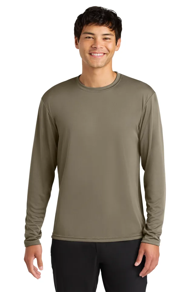 A4 Cooling Performance Long Sleeve Tee · Olive · front · Garment reference