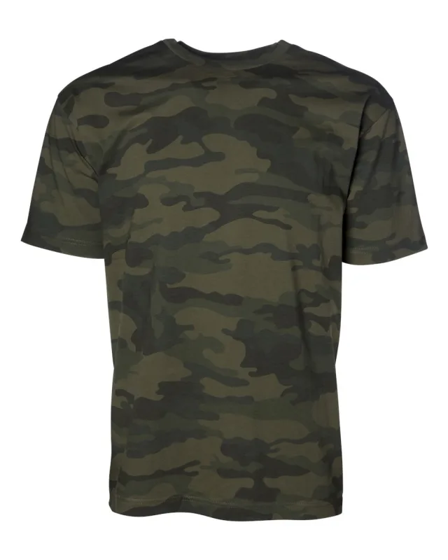 PRM180PT Unisex Premium T-Shirt · Forest Camo · front · Garment reference