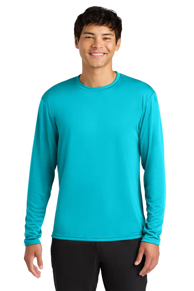 A4 Cooling Performance Long Sleeve Tee · Electric Blue · front · Garment reference