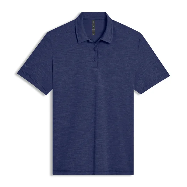 MENS - LOW PRO TECH POLO S/S · NAVY HEATHERED · Supplier photo