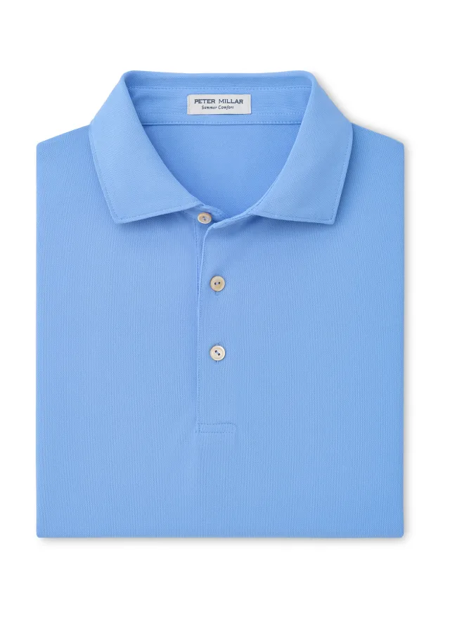 Peter Millar Men's Solid Stretch Polo · Estate Blue · Supplier photo