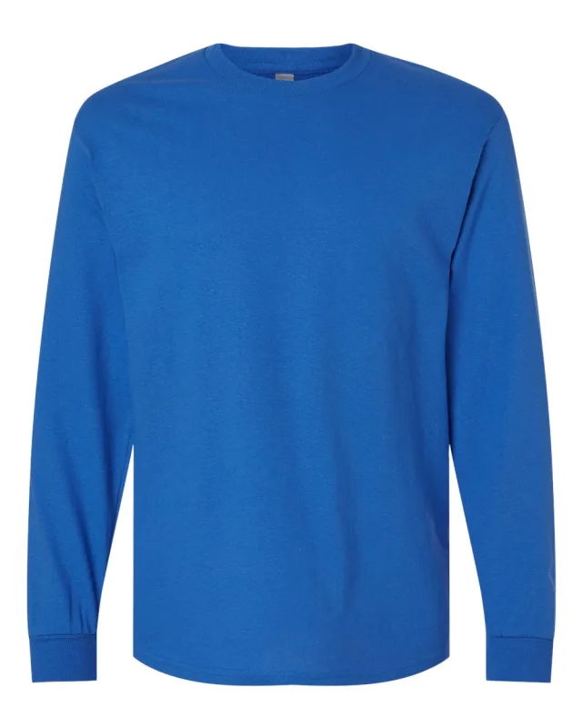5400 Unisex Heavy Cotton™ Long Sleeve T-Shirt · Royal · front · Garment reference