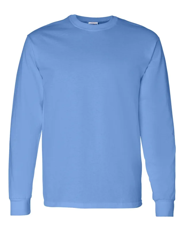 5400 Unisex Heavy Cotton™ Long Sleeve T-Shirt · Carolina Blue · front · Garment reference