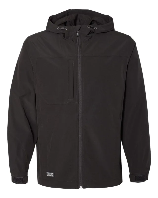 5310 Men's Apex Soft Shell Hooded Jacket · Black · front · Garment reference
